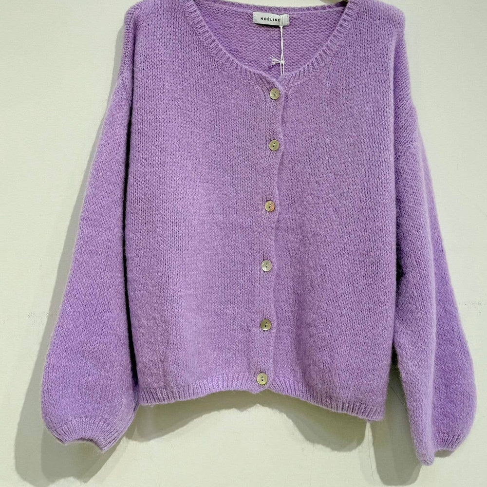 
                  
                    NOELINE - Kid mohair and wool cropped cardigan - Pink Pig
                  
                