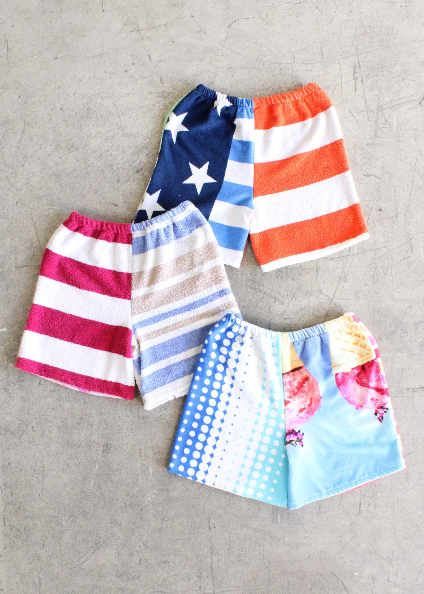 American Recycled Clothing - Long Line Towel Short Bundle apparel American Recycled Clothing