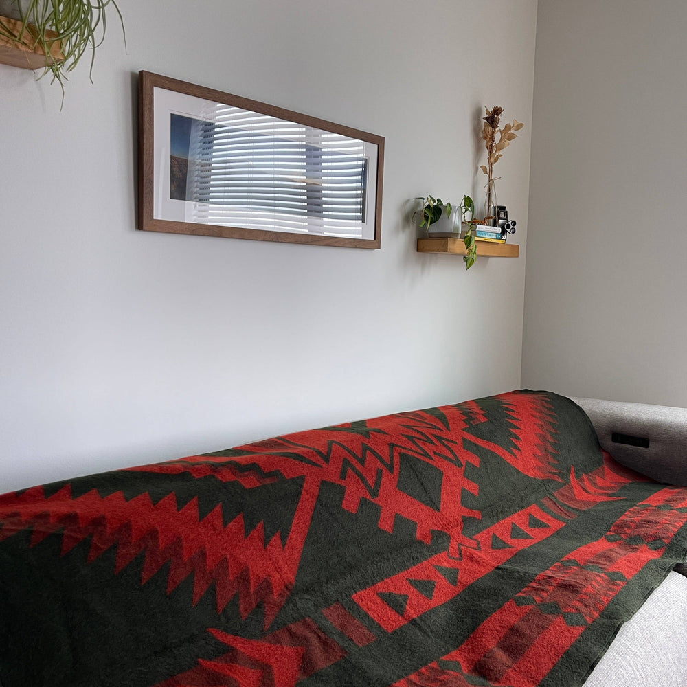 
                  
                    Artisan-Made Blankets & Throws - Loja Blanket - Dark Moss | Fall Decor - Pink Pig
                  
                