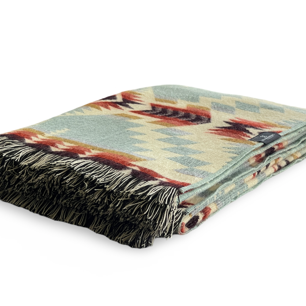 
                  
                    Beyond Borders Collective | Artisan-Made Blankets & Throws - Secoya Throw - Vibrant Mint | Fall Decor - Pink Pig
                  
                