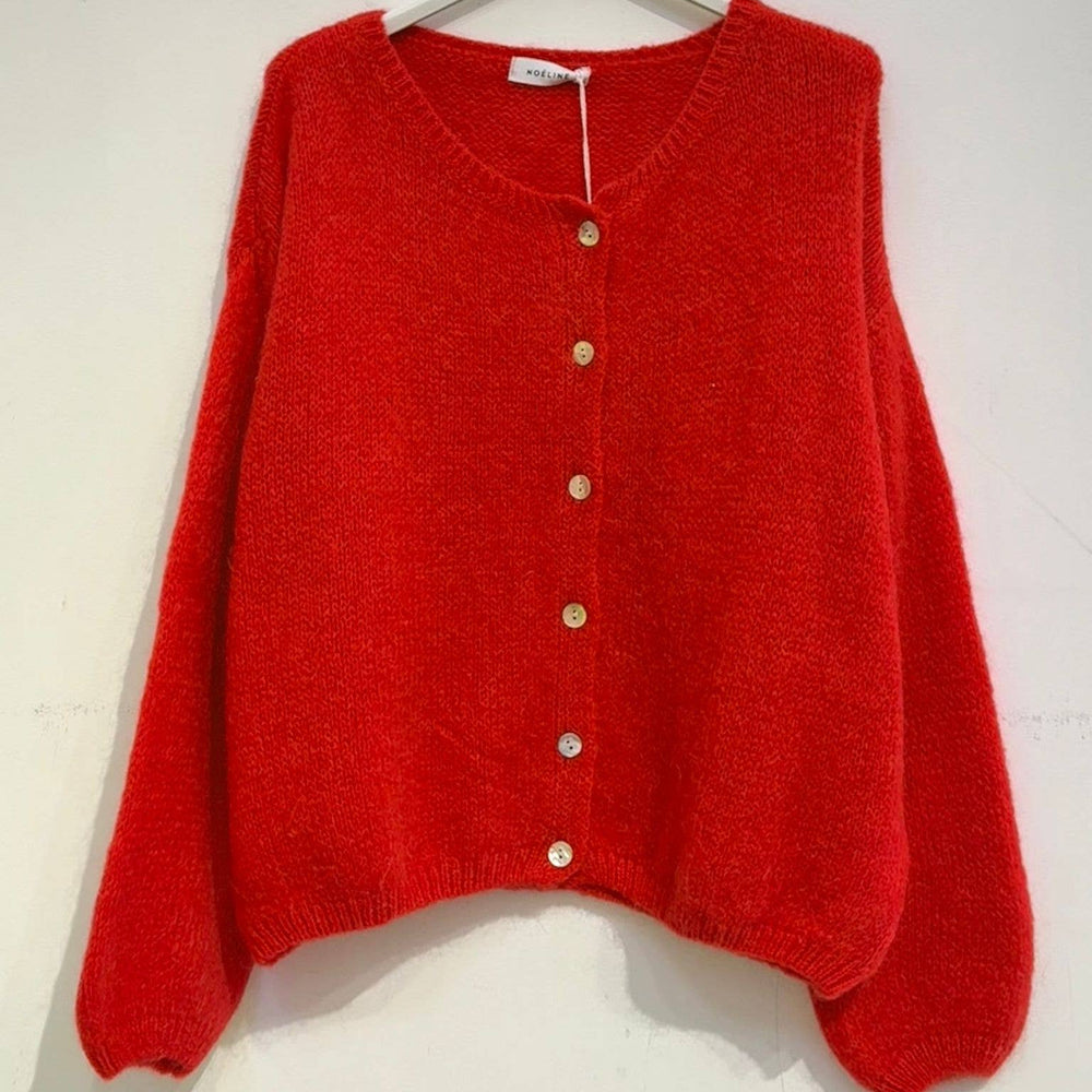 
                  
                    NOELINE - Kid mohair and wool cropped cardigan - Pink Pig
                  
                
