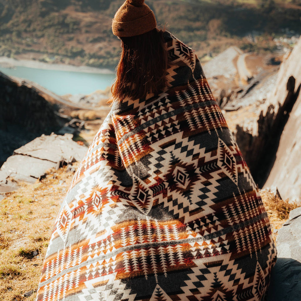 Beyond Borders Collective | Artisan-Made Blankets & Throws - Secoya Blanket - Campfire Ash | Fall Decor - Pink Pig