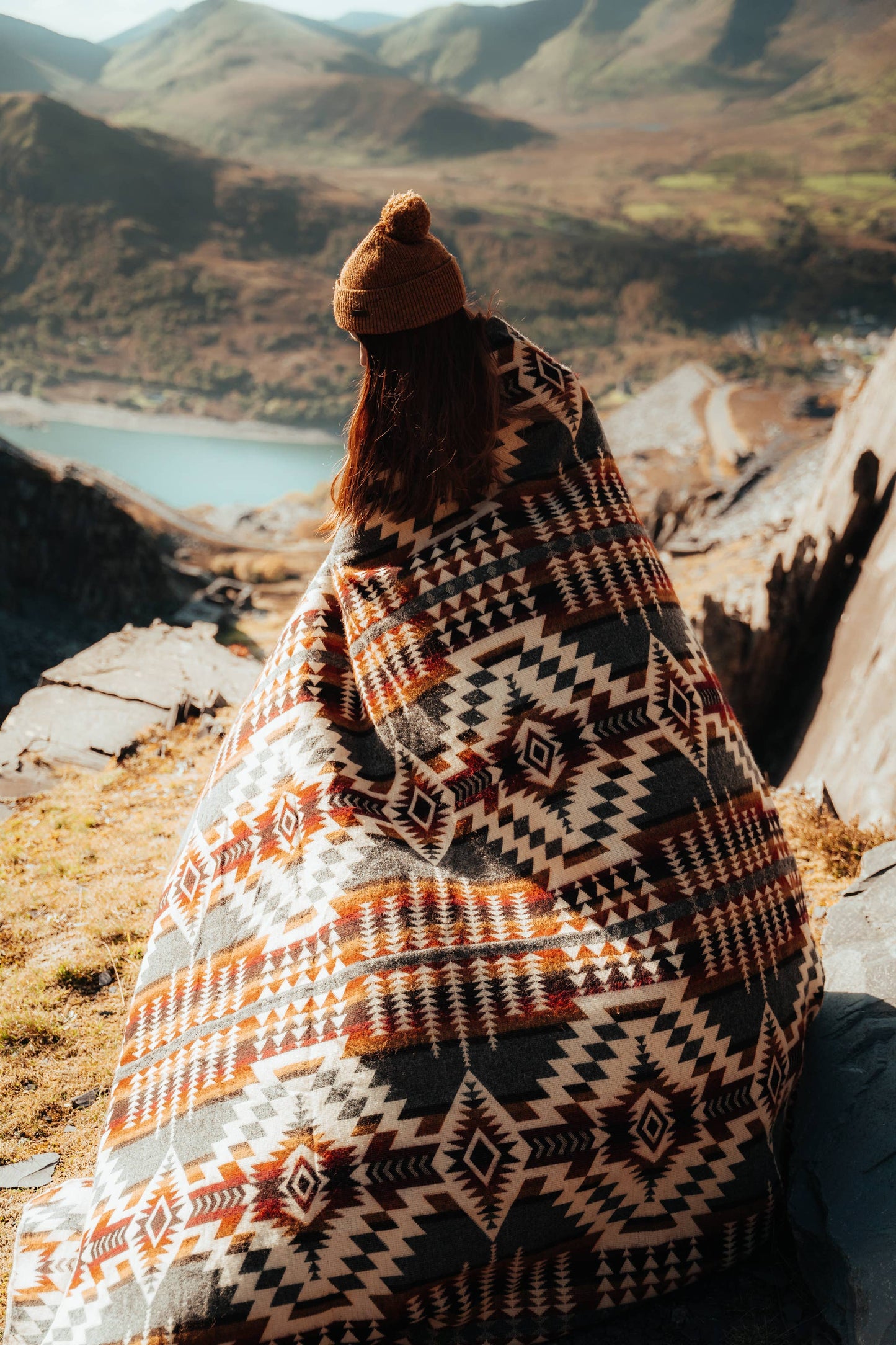 Beyond Borders Collective | Artisan-Made Blankets & Throws - Secoya Blanket - Campfire Ash | Fall Decor - Pink Pig