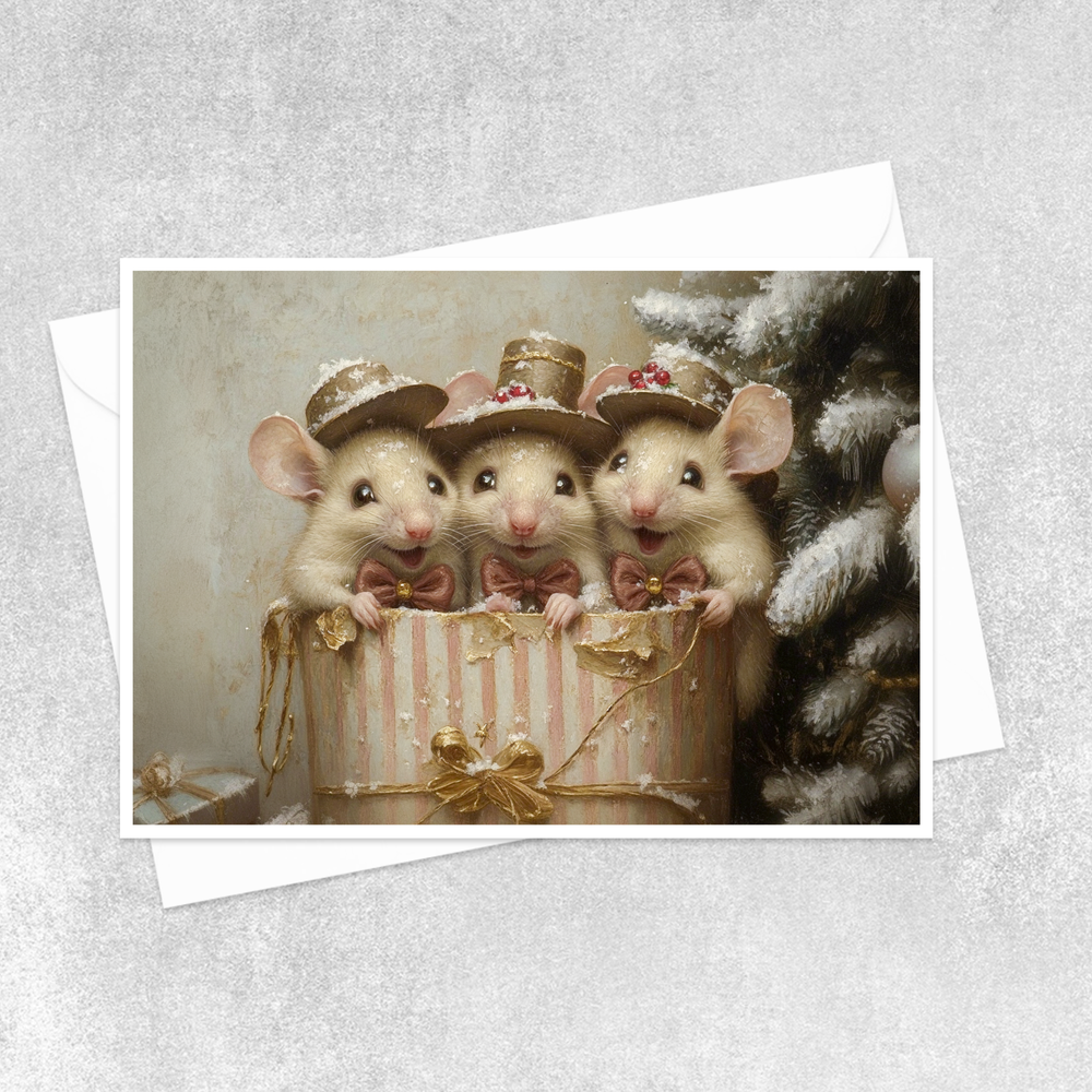 Salty Alyce - Merry Mice-mas Blank Card 177AS Salty Alyce