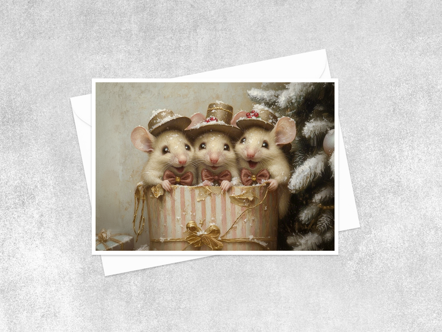 Salty Alyce - Merry Mice-mas Blank Card 177AS Salty Alyce