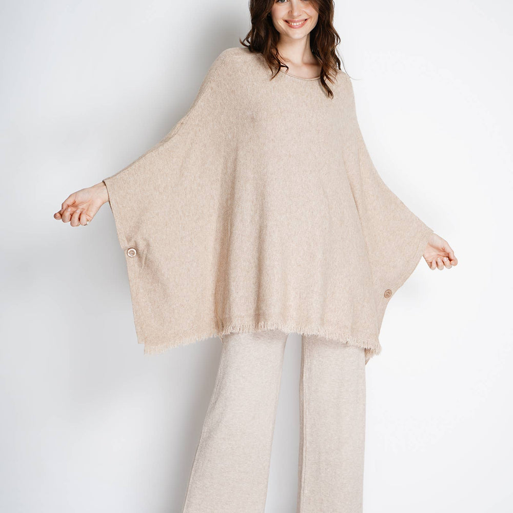 
                  
                    NOELINE - Oversized poncho sweater 25220 - Pink Pig
                  
                