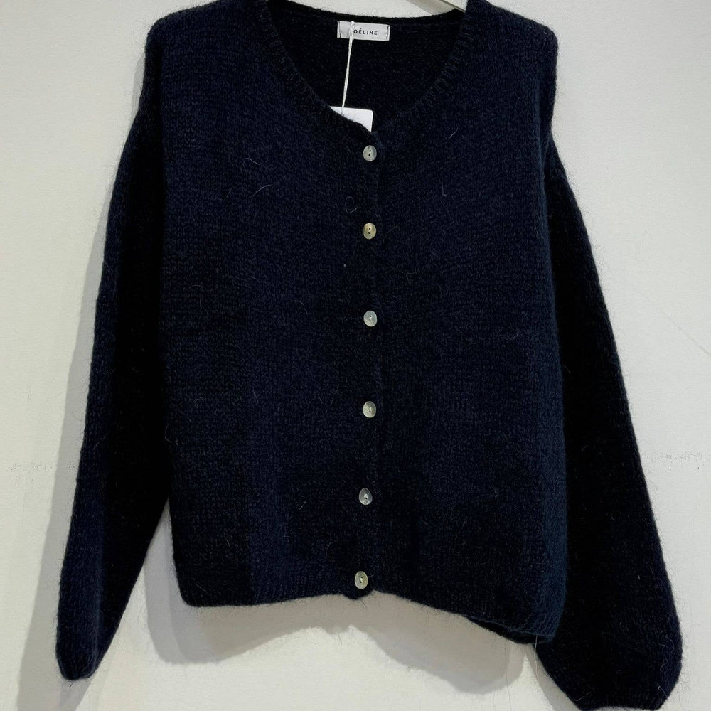 
                  
                    NOELINE - Kid mohair and wool cropped cardigan - Pink Pig
                  
                