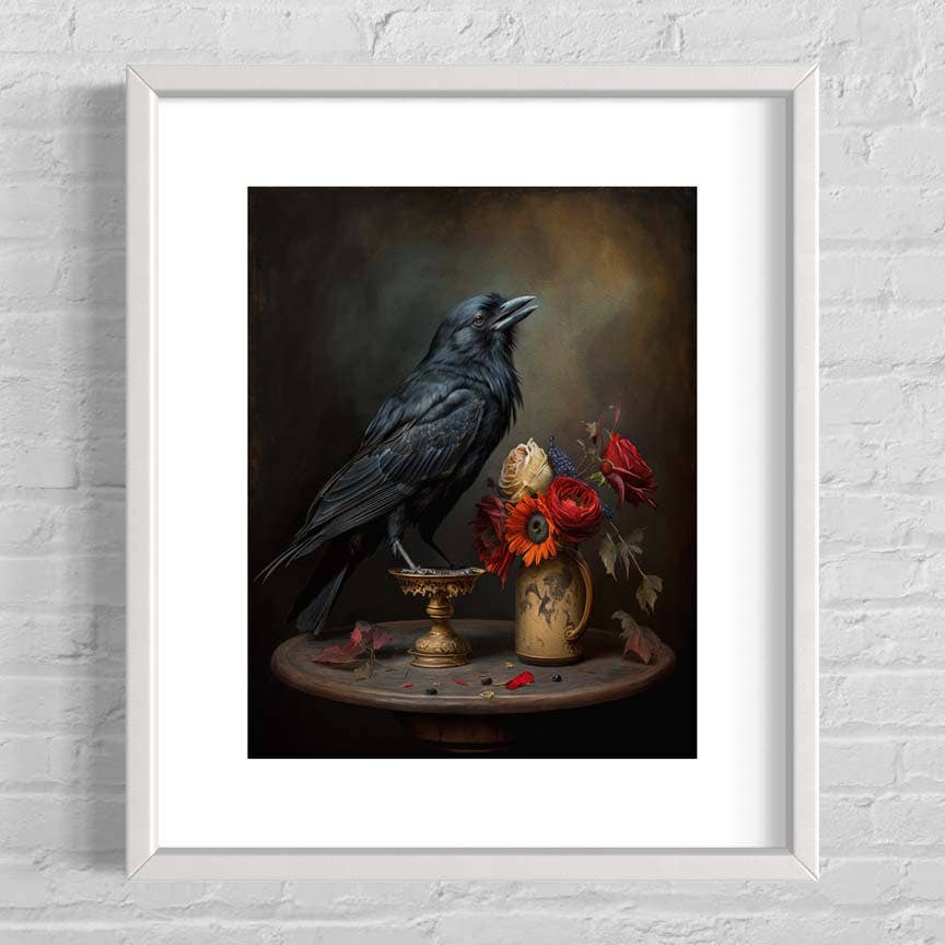 
                  
                    Salty Alyce - Black Raven Still life Painting Wall Art AS164 Salty Alyce
                  
                
