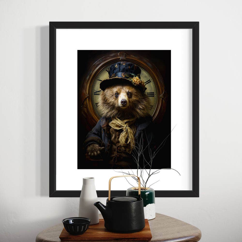 
                  
                    Salty Alyce - Charming Gentleman Bear in Top Hat Wall Art - Pink Pig
                  
                