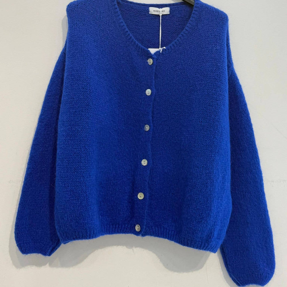 
                  
                    NOELINE - Kid mohair and wool cropped cardigan - Pink Pig
                  
                