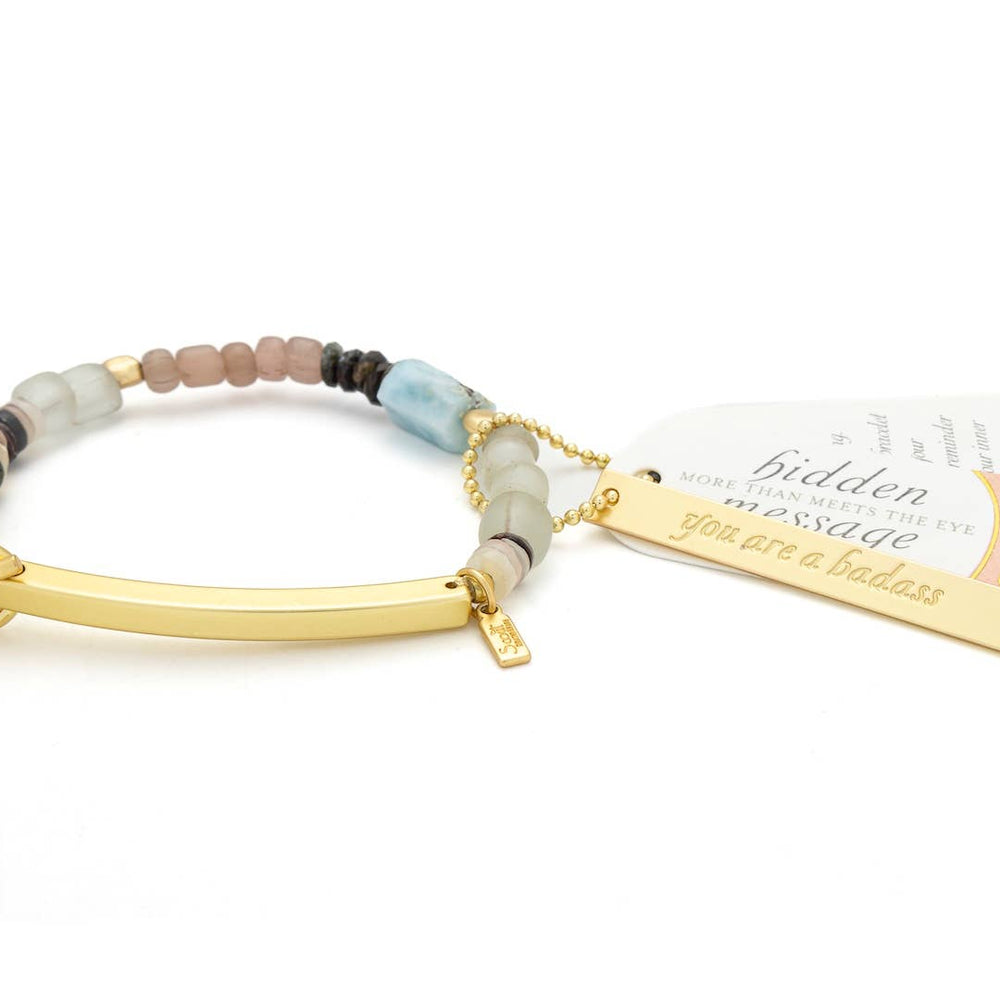 
                  
                    Scout Curated Wears - Hidden Message Bracelet - Badass/Larimar/Gold
                  
                