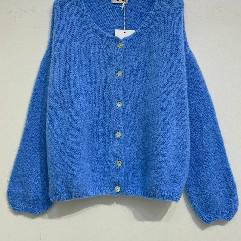 
                  
                    NOELINE - Kid mohair and wool cropped cardigan - Pink Pig
                  
                