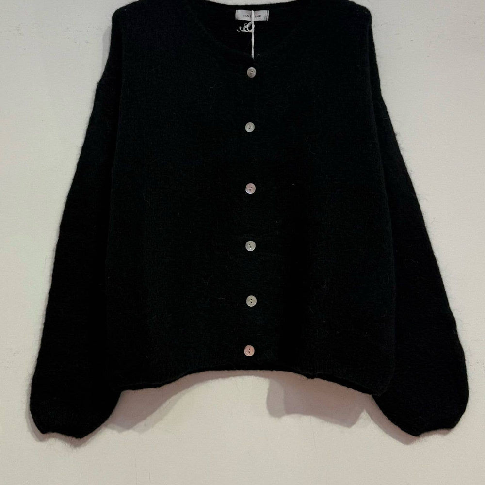 
                  
                    NOELINE - Kid mohair and wool cropped cardigan - Pink Pig
                  
                