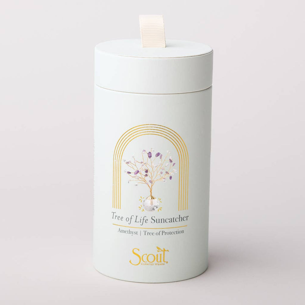 
                  
                    Scout Curated Wears - Suncatcher Tree of Life - Amethyst/Protection/Gold - Pink Pig
                  
                
