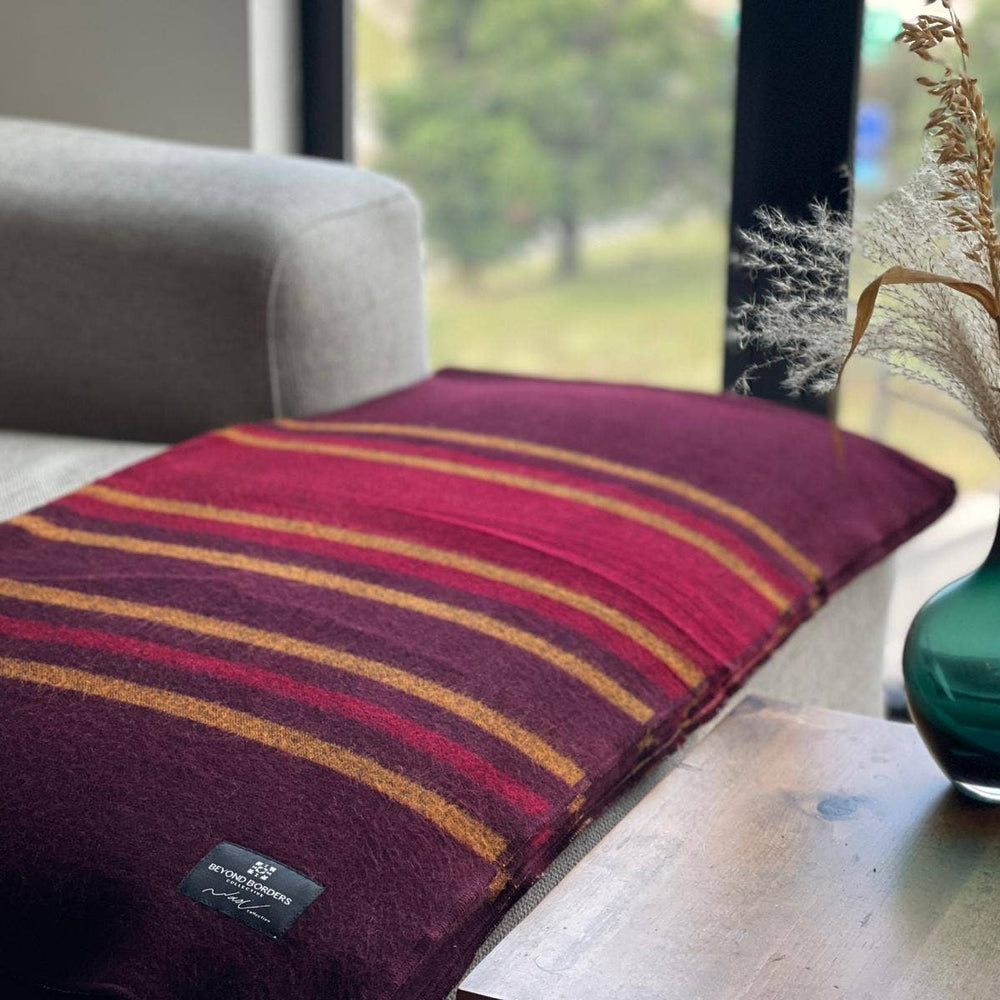 
                  
                    Beyond Borders Collective | Artisan-Made Blankets & Throws - Tierra Blanket - Redwood | Fall Decor - Pink Pig
                  
                