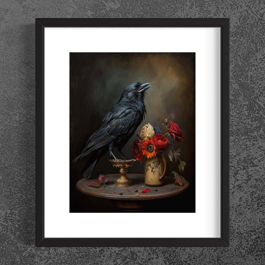 
                  
                    Salty Alyce - Black Raven Still life Painting Wall Art AS164 Salty Alyce
                  
                