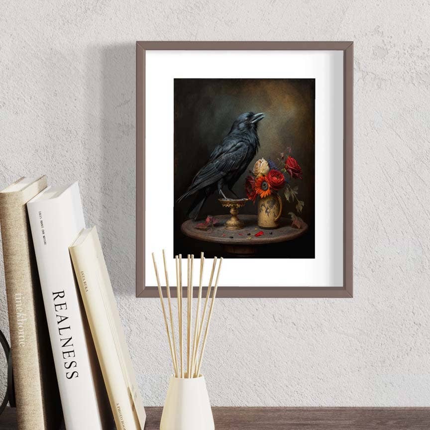 
                  
                    Salty Alyce - Black Raven Still life Painting Wall Art AS164 Salty Alyce
                  
                