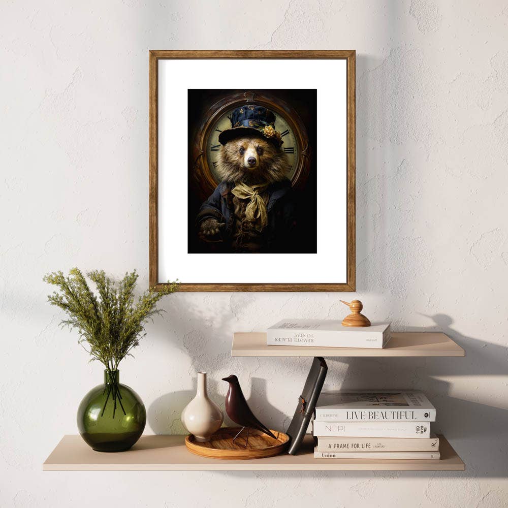 
                  
                    Salty Alyce - Charming Gentleman Bear in Top Hat Wall Art - Pink Pig
                  
                