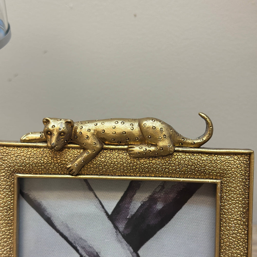 
                  
                    Vagabond Vintage - Luxurious Gold Leopard Photo Frame
                  
                