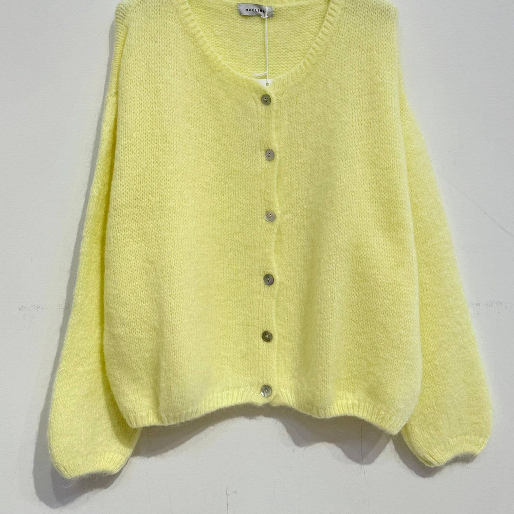 
                  
                    NOELINE - Kid mohair and wool cropped cardigan - Pink Pig
                  
                