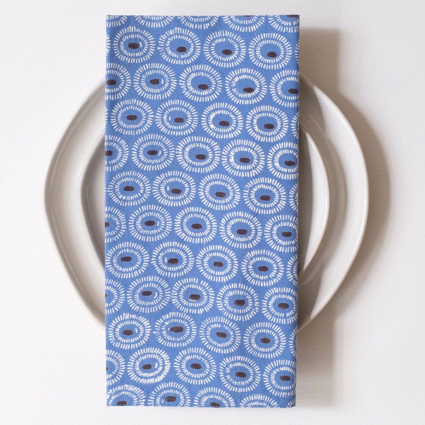 Graymarket Design - Tangier Indigo Block Printed Napkins - set of 4 Napkins Graymarket Design