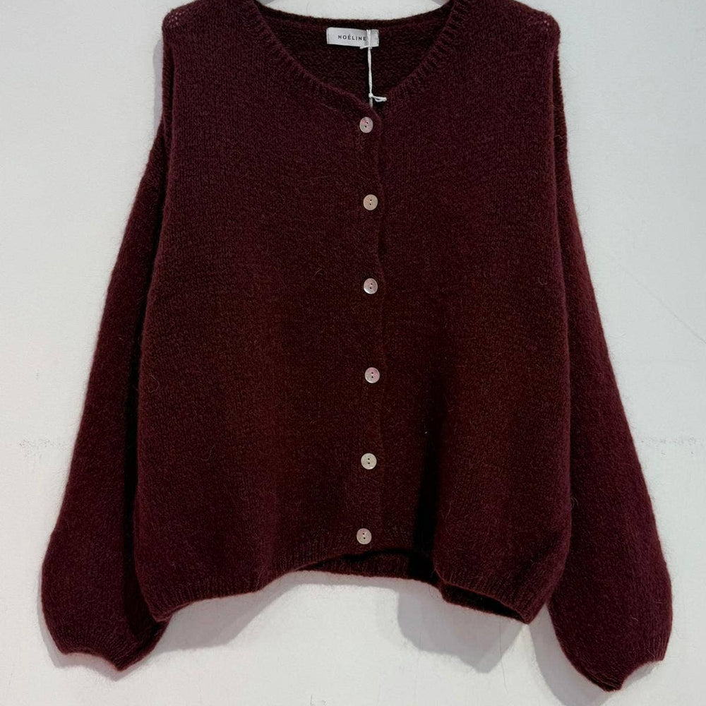 
                  
                    NOELINE - Kid mohair and wool cropped cardigan - Pink Pig
                  
                