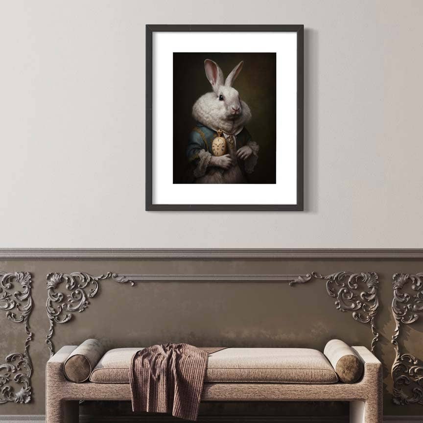 
                  
                    Salty Alyce - White Rabbit Alice in Wonderland Victorian Portrait AS207 - Pink Pig
                  
                