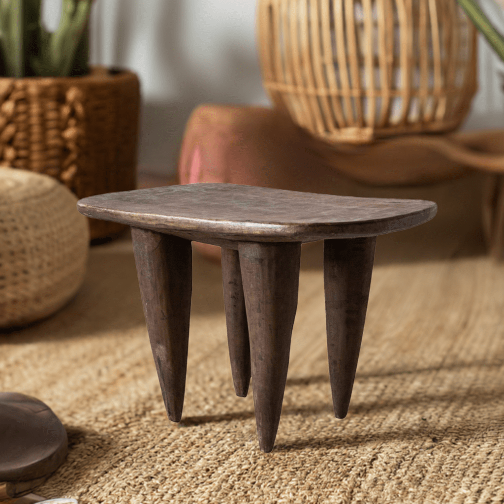 African Senufo Table - Pink Pig