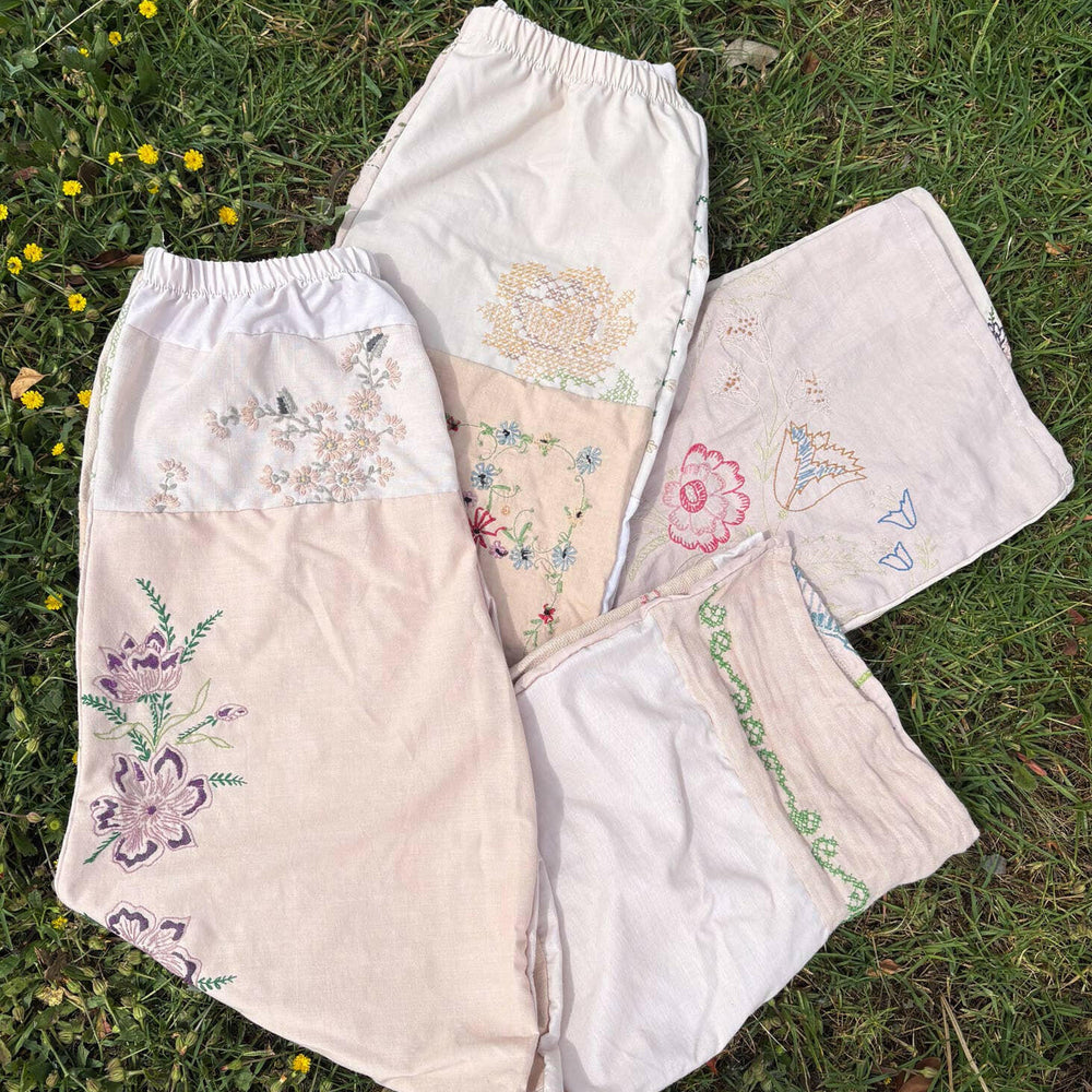 
                  
                    American Recycled Clothing - Embroidered Pieced Pant Bundle - Pink Pig
                  
                