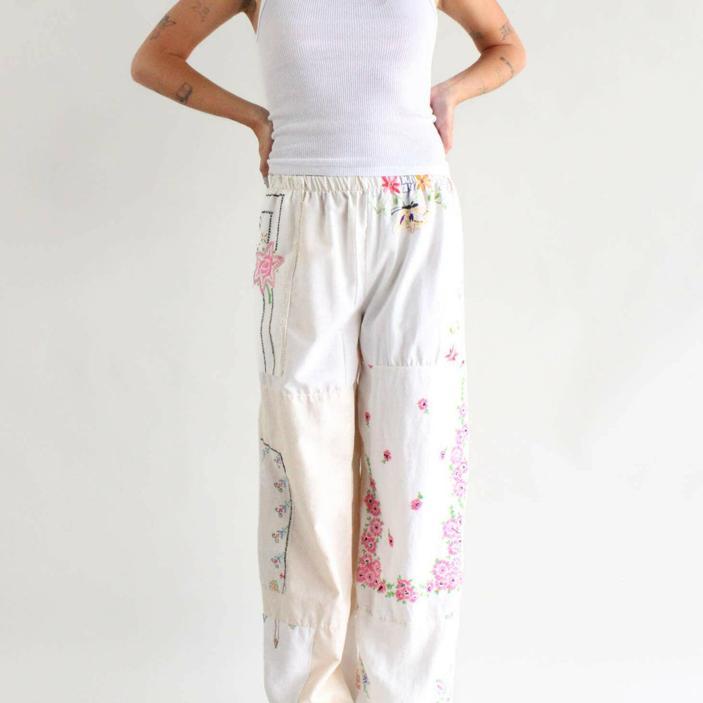 
                  
                    American Recycled Clothing - Embroidered Pieced Pant Bundle - Pink Pig
                  
                