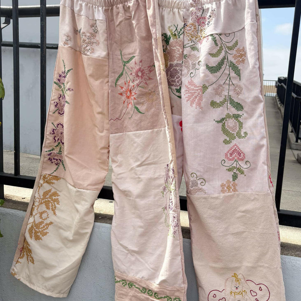 
                  
                    American Recycled Clothing - Embroidered Pieced Pant Bundle - Pink Pig
                  
                