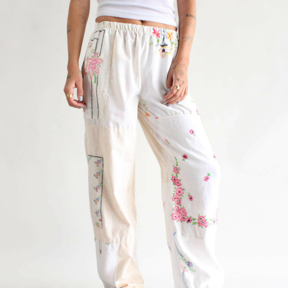 
                  
                    American Recycled Clothing - Embroidered Pieced Pant Bundle - Pink Pig
                  
                