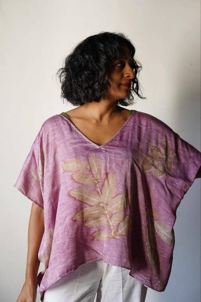 
                  
                    Annahmol - Eco Print Plant Dyed Free Size Top - Pink Pig
                  
                