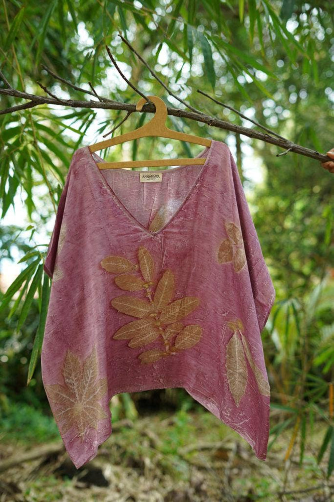 
                  
                    Annahmol - Eco Print Plant Dyed Free Size Top - Pink Pig
                  
                