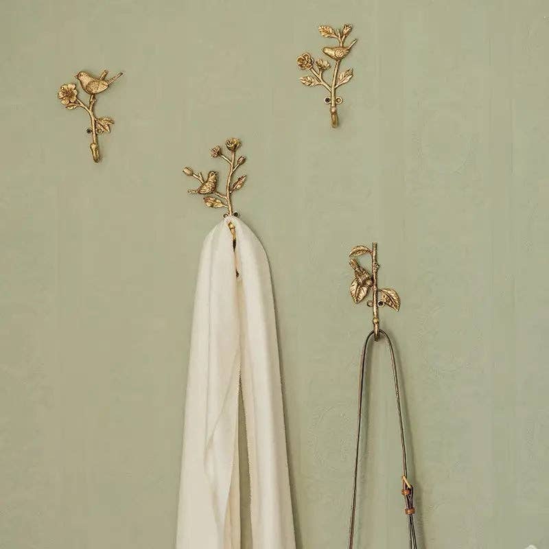 Vagabond Vintage - METAL BIRD HOOK WALL DECOR Vagabond Vintage