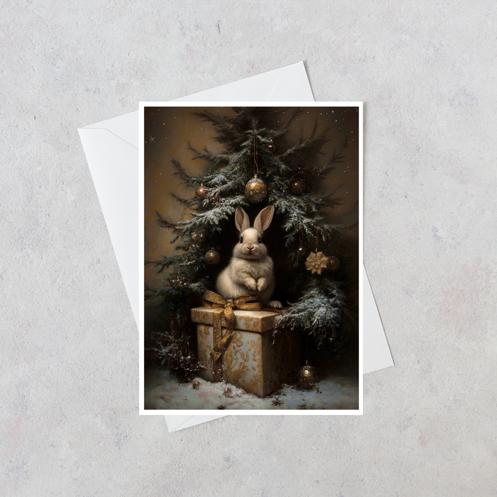 Salty Alyce - A Little Bit of Christmas Bunny Magic Blank Card 178AS Salty Alyce