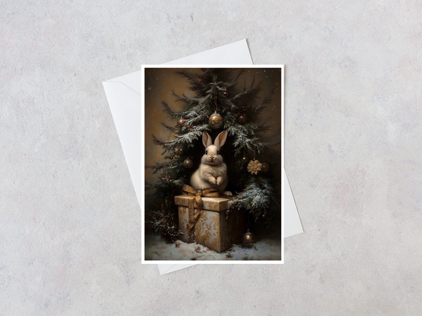 Salty Alyce - A Little Bit of Christmas Bunny Magic Blank Card 178AS Salty Alyce