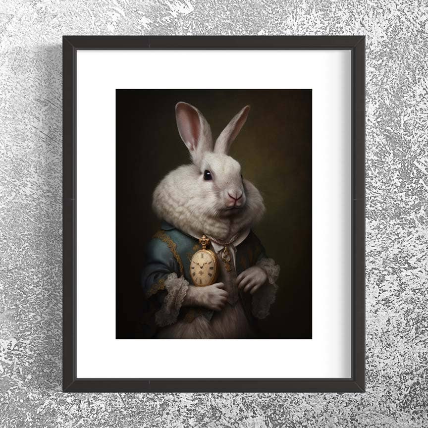 
                  
                    Salty Alyce - White Rabbit Alice in Wonderland Victorian Portrait AS207 - Pink Pig
                  
                