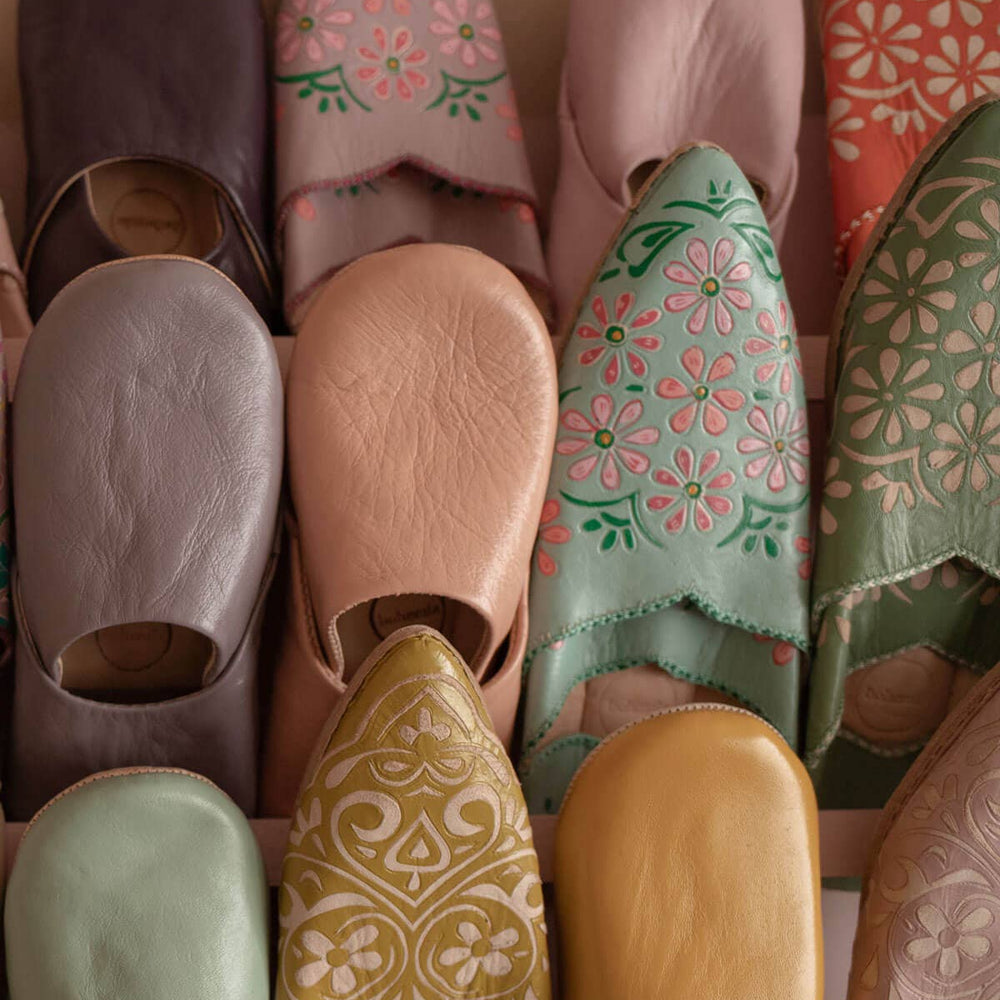 
                  
                    Bohemia Design - Moroccan Babouche Basic Slippers, Vintage Pink - Pink Pig
                  
                