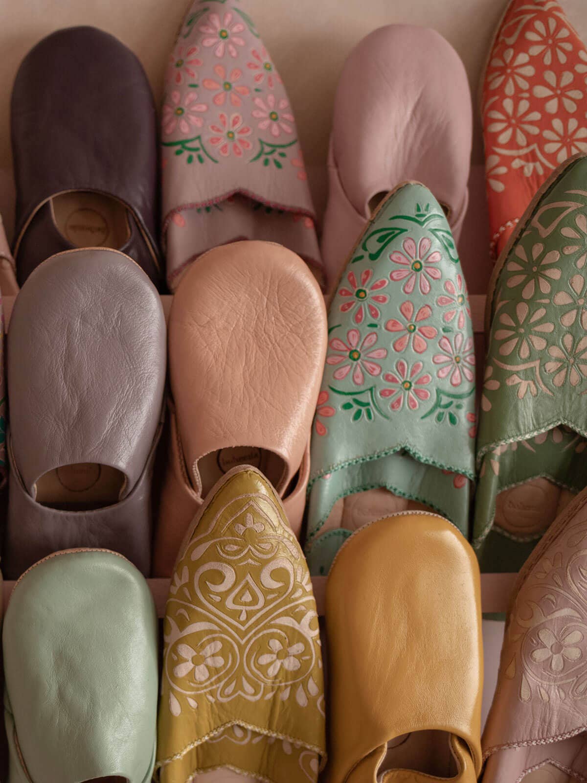 Bohemia Design - Moroccan Babouche Basic Slippers, Vintage Pink - Pink Pig