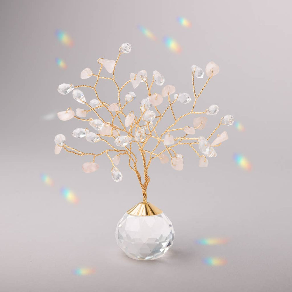 Scout Curated Wears - Suncatcher Tree of Life - Rose Quartz/Love/Gold - Pink Pig
