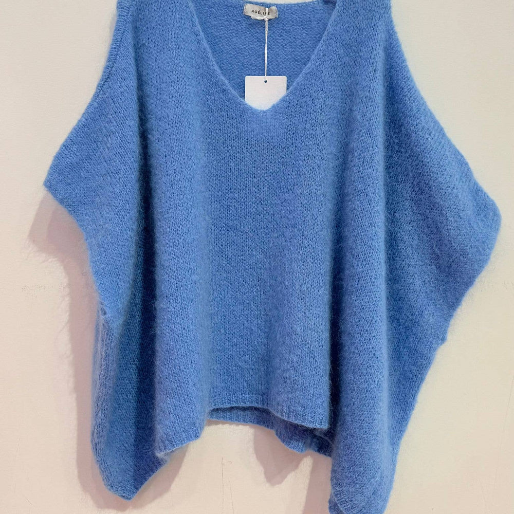 
                  
                    NOELINE - Mohair poncho sweater 7627 - Pink Pig
                  
                
