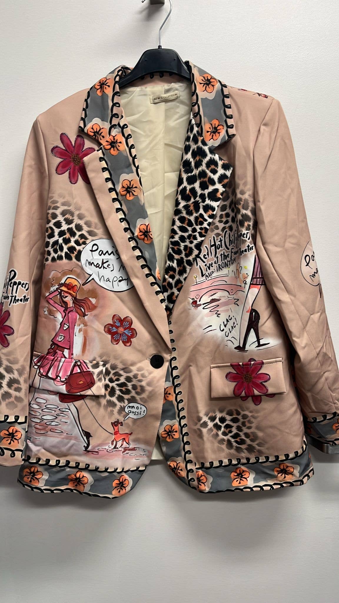 LOOWIE - LUPA One Size Italian Parisian Chic Print Blazer LOOWIE LOOWIE