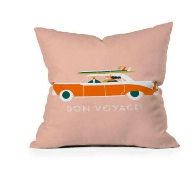 Bon Voyage Decorative Pillow