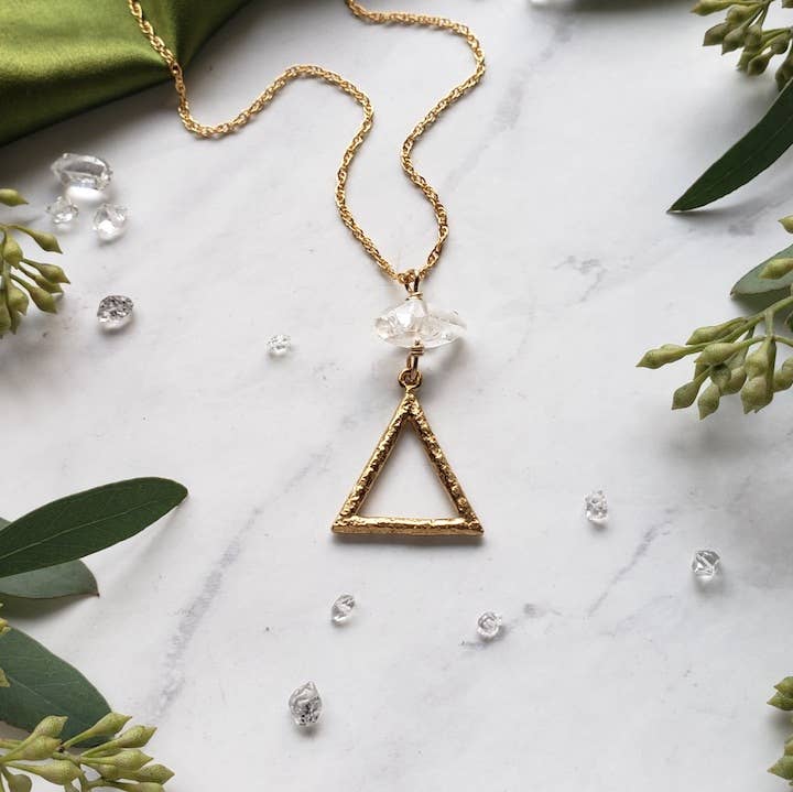 
                  
                    Dreamers of Dreams Gold Alchemy Element Necklaces Fire Water Air Earth 1.5 Inch Pendant Adjustable 14k Gold Plated Cable Chain 20 Inch Long - Pink Pig
                  
                