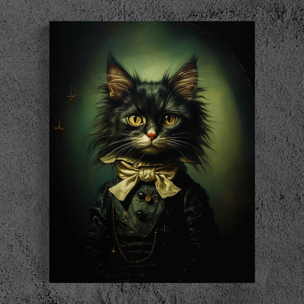 
                  
                    Salty Alyce - Gentleman Cat Vintage Portrait Wall Art.
                  
                