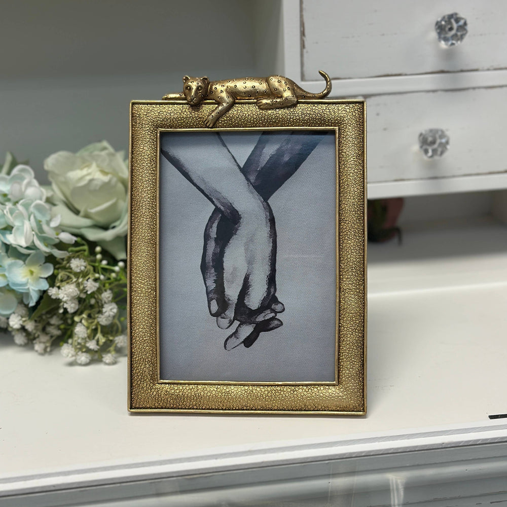 
                  
                    Vagabond Vintage - Luxurious Gold Leopard Photo Frame
                  
                