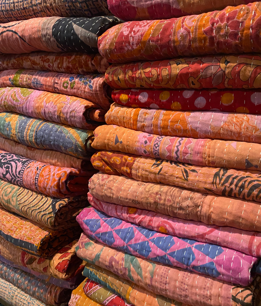
                  
                    Seeds - Pink and Red Kanthas | Recycled Sarees 100% Cotton.
                  
                