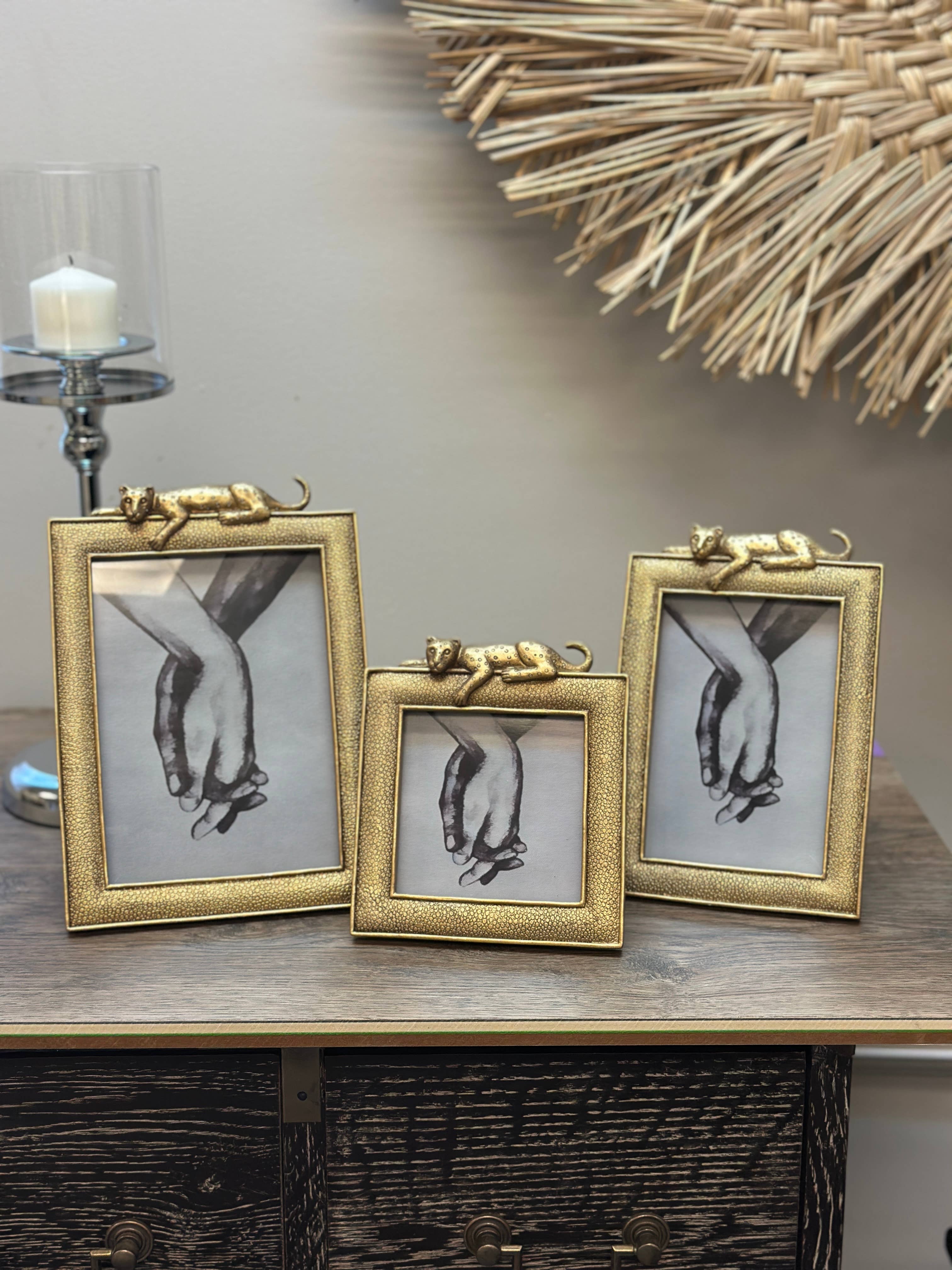 Vagabond Vintage Luxurious Gold Leopard Photo Frame - Thumbnail 2