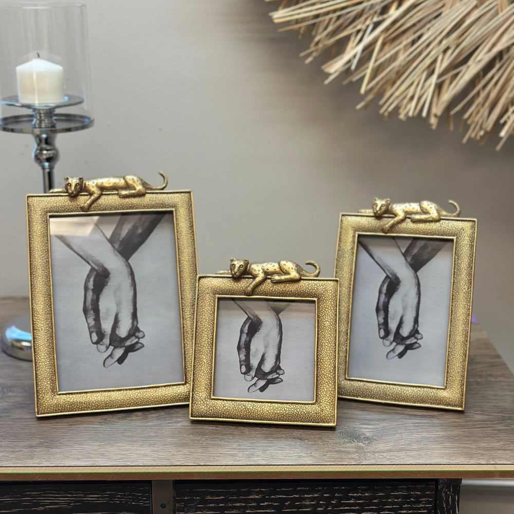 
                  
                    Vagabond Vintage - Luxurious Gold Leopard Photo Frame
                  
                